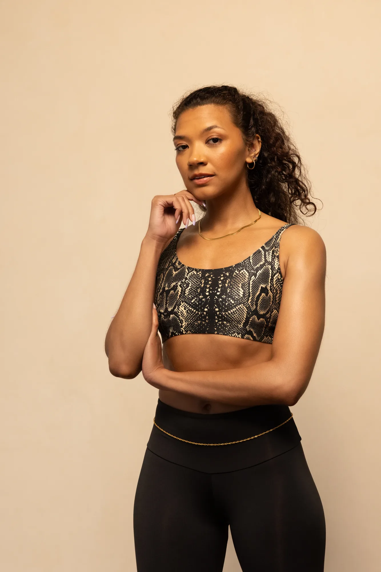 Onzie Cage Back Bra – Honey Snake